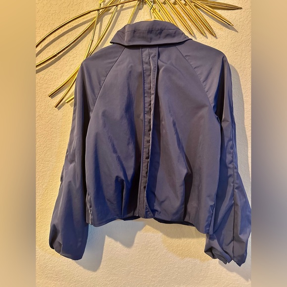 Vintage SOCA St. John Blue Ruffled 100% Polyester Jacket - Size S - Picture 4 of 4